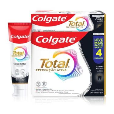 Imagem de Creme Dental Colgate Total Prevenção Ativa Carvão Ativado com Flúor 4 