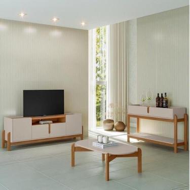 Imagem de Rack 1,70 com Mesa de Centro e Aparador 2 Gav Lizz - Casa D