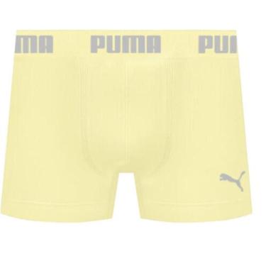 Imagem de Cueca Puma Boxer Microfibra Sem Costura Adulto Cós 40MM, Amarelo, EG