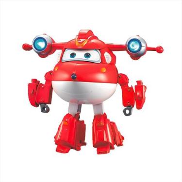 Imagem de Brinquedo Super Wings Jett Transforma Avião Articulado Robô - BANG TOY