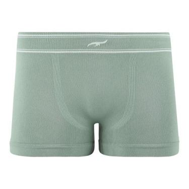 Imagem de Cueca Boxer Infantil Lisa sem Costura Verde Grigio Zee Rucci, P