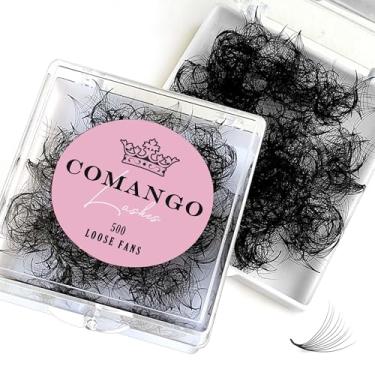 Imagem de CoMango 500 ventiladores Promade Extensões de cílios soltos feitos à mão C/D Curl 10D 8-15MM Comprimento 0,07 espessura Cílios pré-fabricados Extensões de cílios volume russo (500Fans-10D-0.07-C-10MM)