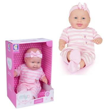 Imagem de Boneca Miyo Cotiplas Bebê Reborn Criança Menina Rosa 2247