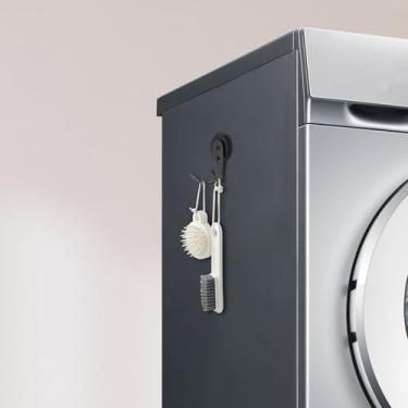 Imagem de 4 peças de gancho magnético de guirlanda de guirlanda, cabides magnéticos para porta da frente fortes para geladeira, pendurar, churrasqueira, armário, porta de metal