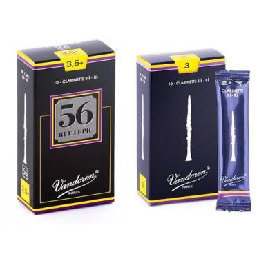 Imagem de Palhetas para clarinete Vandoren 56 Rue Lepic 3 .5+ e CR103 3, pacote 
