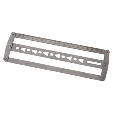 Imagem de Sclmgo Régua Auxiliar para Posicionamento de Correias, Régua para Gabaritos de Extremidades de Correias, Gabarito para Posicionamento de Furos de Extremidade, Triângulo