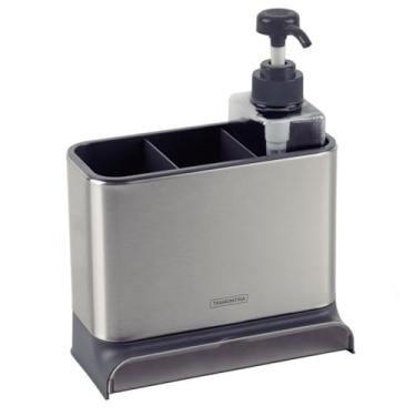 Imagem de Organizador de Pia Tramontina Plurale em Plástico e Aço Inox