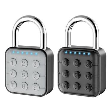 Imagem de Fechadura de combinação, fechadura de combinação para armário, trava de armário e trava de armário de academia - alta segurança, fácil de usar para academia, escola, viagens, ao ar livre (cinza/preto