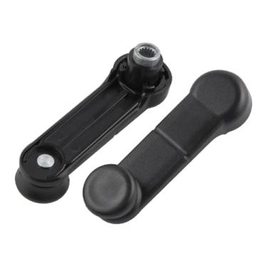 Imagem de RLB-HILON 1 par de manivela de janela compatível com modelos Ford Lincoln e Mazda, para E-Series F-Series Super Duty Excursion Ranger Mark LT B2300 B2500 B3000 B4000, cor preta