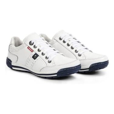 Imagem de Tênis Sapatênis 3021 Tradicional em Couro Branco - Mundo Texano, Branc