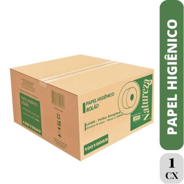 Imagem de Papel Higiênico Rolão Extra Luxo Natureza 8X300 Mts Folha