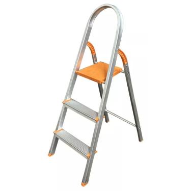 Imagem de Escada Doméstica De Alumínio Com Acessórios Em Polipropileno 3 Degraus Antiderrapantes - Eds003 - Agata