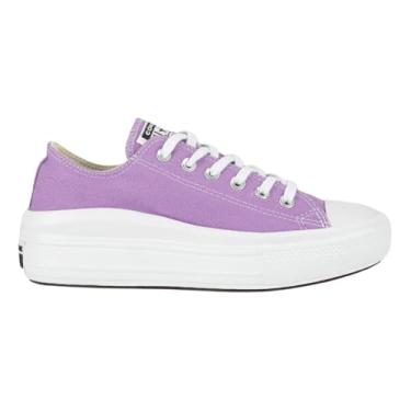 Imagem de Tênis Converse All Star Move Plataforma Ox - Cano Baixo, Confortável, Versátil, Original e Ideal para o Dia a Dia (Violeta, BR, Adulto, Numérico, 35)