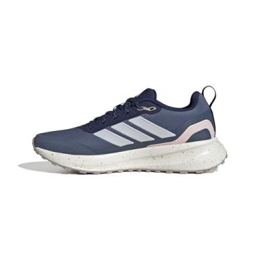 Imagem de adidas Tênis de corrida feminino, Azul escuro Ftwr branco Wonder Taupe, 36