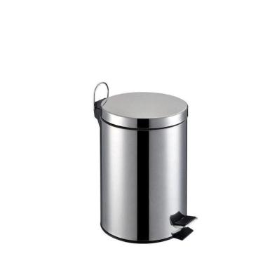 Imagem de Lixeira Inox 12 Litros Com Pedal E Cesto Removível