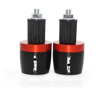 Imagem de 7/20.3 cm 22 mm CNC Motorfiets Handle Bar Grips Cap Plug Compatível com CBR600F CBR 600F CBR600 F 2011 2012 2013 (Laranja 1)