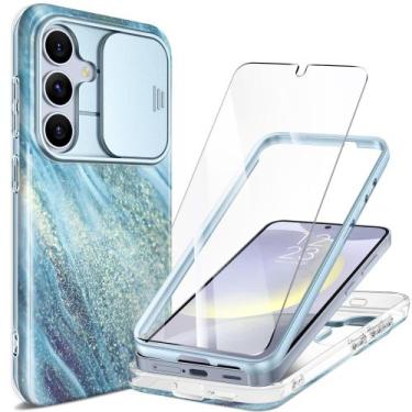 Imagem de Capa de telefone GVIEWIN para Samsung Galaxy S24 com capa de câmera de