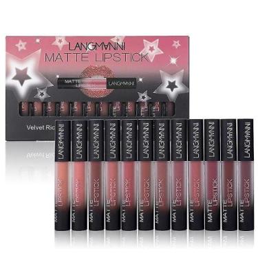 Imagem de Corretivo Foundations 12pcs/set batom fosco sexy à prova d'água longo 