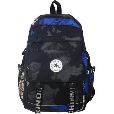 Imagem de Mochilas mochila de viagem de grande capacidade masculina bolsa escola