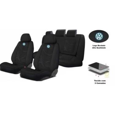 Imagem de Kit Capas Banco Tecido Proteção Gol 1986-1996 + Capa Volante + Chaveir