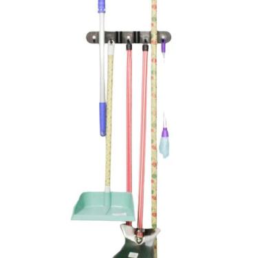 Imagem de Porta Suporte de Parede para Vassoura Rodo Pá Prático e Resistente com