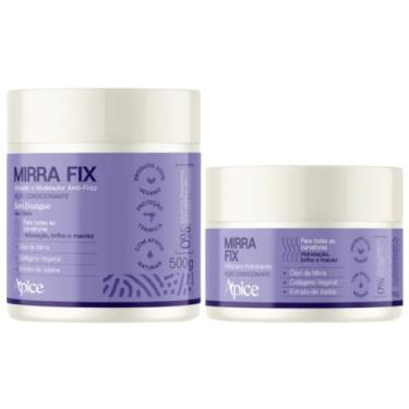 Imagem de Kit Apice MirraFix Mascara + Ativador Antifrizz Cachos Curvaturas Hidratante Cabelo Vegano 500g