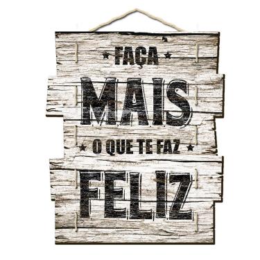 Imagem de Quadro Placa Decorativa Madeira Ripas Frases C03 - D'Rossi