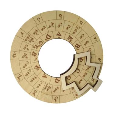 Imagem de KiBcsLic Ferramenta de melodia de madeira Roda de acordes Teoria musical Aprendizagem Prática Acessórios de transposição musical Círculo de quintas para