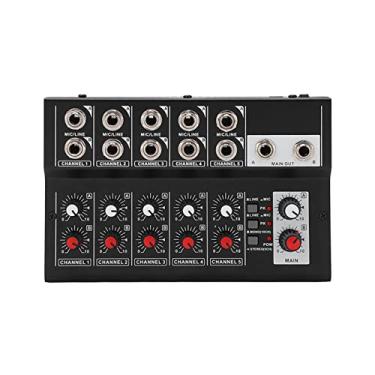Imagem de RiToEasysports Console de Mixagem de 10 Canais Placa de Mixagem de Som do Mixer de áudio para Qualidade de Som Nítida e Clara, Construção de Metal Compacta Com Plugue Americano AC100-240V, Ideal