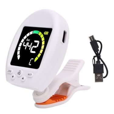 Imagem de Alomejor Tuner de Metrônomo Digital, Contando o Metrônomo Adequado para Violino de Baixo de Guitarra (Branco)