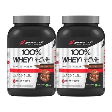 Imagem de Kit 2X 100% Whey Prime Concentrado - 900g Chocolate - BodyAction-Masculino