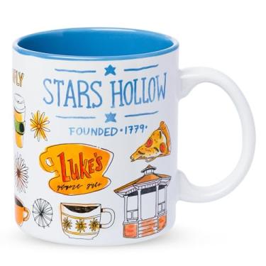 Imagem de Silver Buffalo Caneca de cerâmica Gilmore Girls Destination Locations Icons, 590 ml