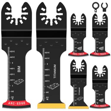 Imagem de Conjunto de lâminas de serra oscilantes de 4/6 peças, lâminas multiferramentas oscilantes de carboneto multiuso Lâmina de serra japonesa extralonga Lâminas de serra de corte preciso para cortar