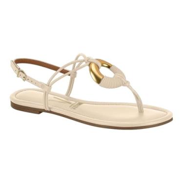 Imagem de Sandália Rasteira Feminina Vizzano – Moderna, Confortável e Estilosa (Creme, BR, Adulto, Numérico, 39)