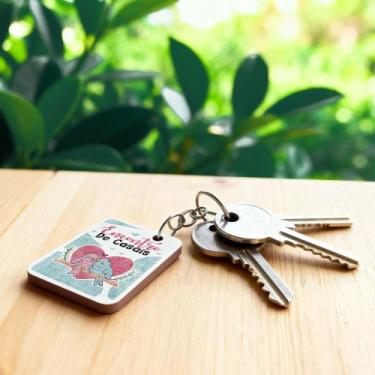 Imagem de Kit 100 Chaveiros MDF Dia dos Namorados - Deliquadros, PASSARINHOS