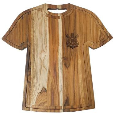 Imagem de Tábua De Carne Camisa Time De Futebol Para Churrasco Madeira