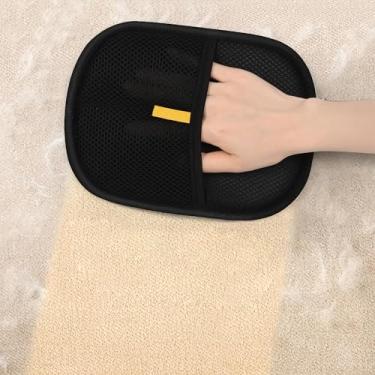 Imagem de Luva de remoção de pelos de animais de estimação – luva preta para cães e gatos, luva de massagem suave para cabelos curtos e longos, lavável e reutilizável