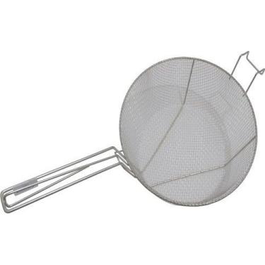 Imagem de Cesto Grande Para Fritura 35cm Reforçado Peneira Fritadeira Arame Ideal Cozinha Profissional
