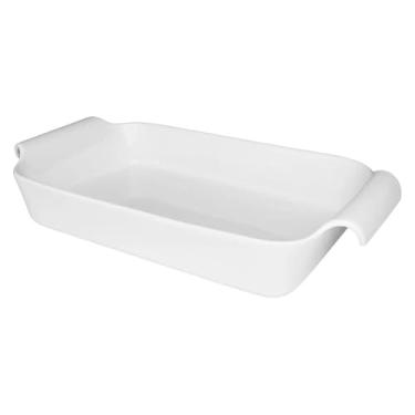 Imagem de Oxford Assadeira profunda de porcelana profissional com alça, grande, branca