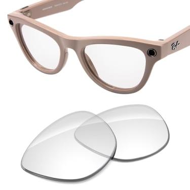 Imagem de Tintart Lentes de substituição de desempenho compatíveis com óculos inteligentes RayBan Meta Skyler RW4010 de 52 mm, Hd Clear Anti Luz Azul - Não Polarizada, One Size