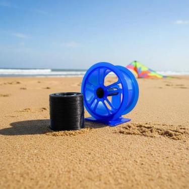 Imagem de Kit Carretilha De Pipa 21cm E Linha Nylon 500 Jardas 0.40 - EPKIDS