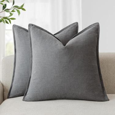 Imagem de Capas de travesseiro Findtower Decorative Linen 65x65cm Pacote com 2 -