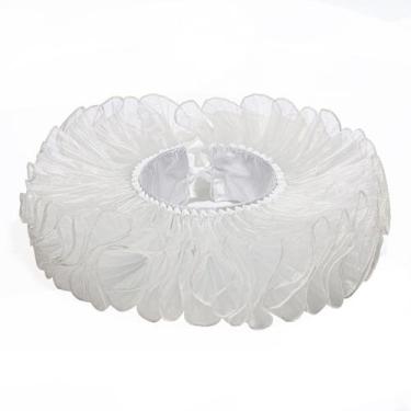 Imagem de Gola de blusa com babados elisabetanos, gola falsa, organza, vintage -