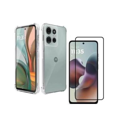 Imagem de Capa Case Capinha Anti Impacto Para Motorola Moto G56 Película 3D Priv
