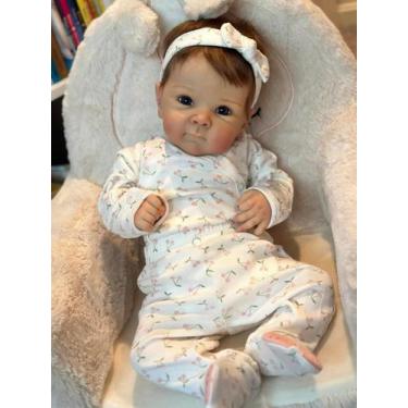 Imagem de Boneca Reborn Baby Doll Anano 45 cm Silicone Girl Lifelike