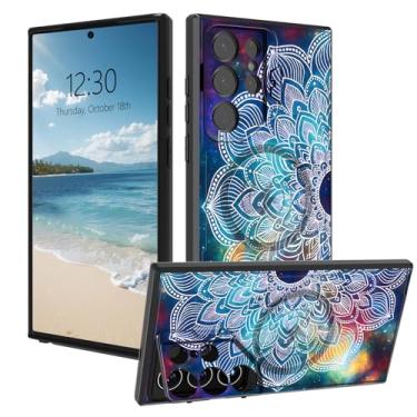 Imagem de AIRWEE Capa magnética robusta para Samsung Galaxy S24 Ultra, capa protetora de camada dupla à prova de choque com suporte de câmera oculta para Galaxy S24 Ultra de 6,9 polegadas, Galaxy Mandala