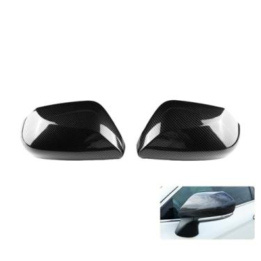 Imagem de AJHLJ 2 peças para Camry 2018-2025 capa de espelho retrovisor lateral asa traseira capa guarnição (fibra de carbono preto)
