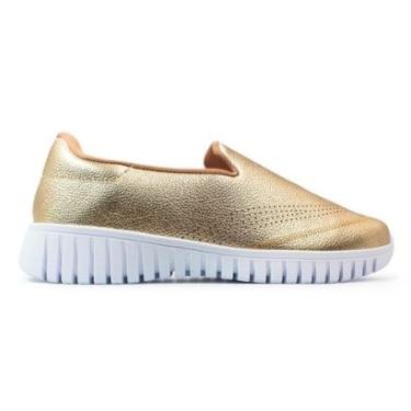 Imagem de Tênis Usaflex Feminino Slip On Couro Casual AE22040-Feminino