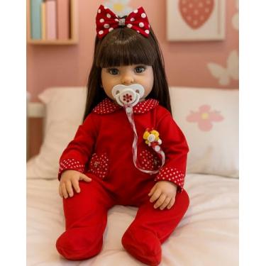 Imagem de Bebê Reborn Menina com Acessórios Chupeta Mamadeira Certidão Identidade Pode Banho
