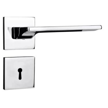 Imagem de Fechadura Safira Interna Roseta Quadrada Cromado 55mm União Mundial